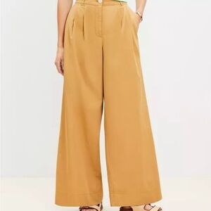 LOFT Wide-Leg Tan Pants